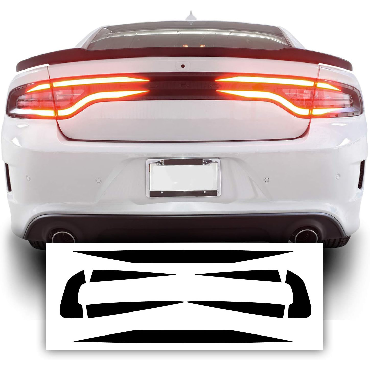 汽车尾灯赛道乙烯基覆盖贴花适用道奇dodge charger 2015-2022