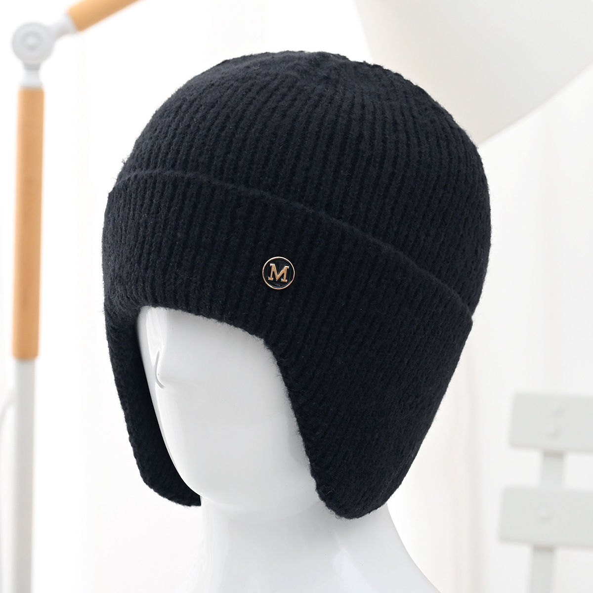 帽子男士冬季滑雪帽加绒保暖护耳毛线帽韩版针织青年加厚套头帽潮