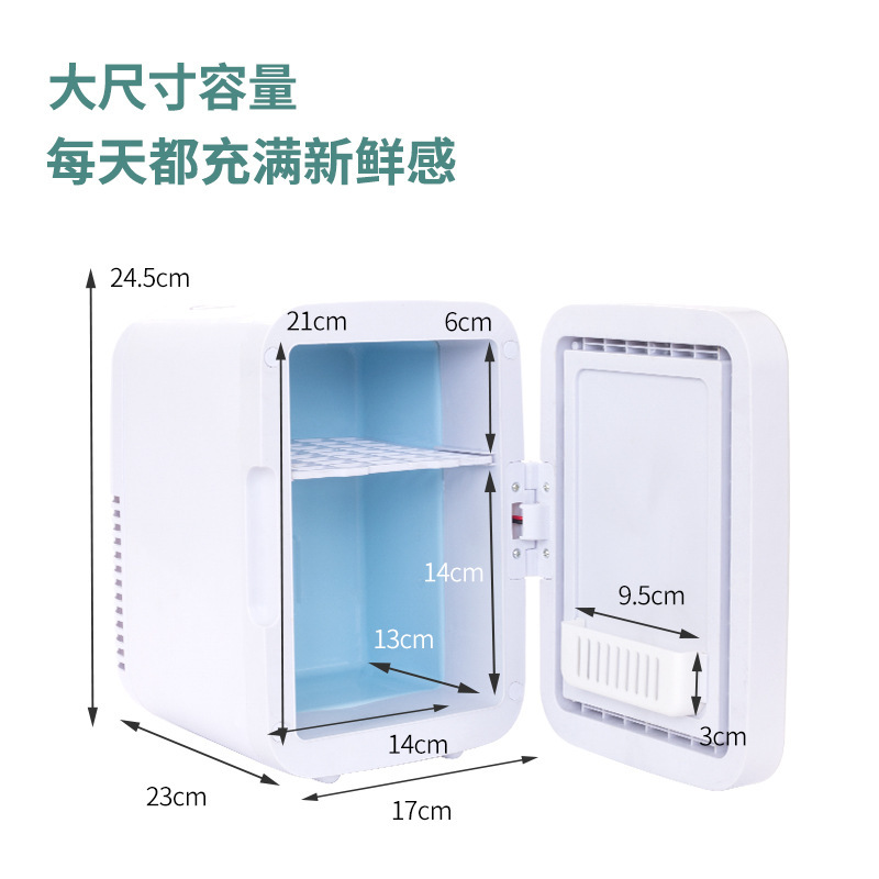 Car Refrigerator Car Makeup Mask Cosmetics Mini Refrigerator Household Mini Refrigerator Dual Use in Car and Home Cold Storage Box
