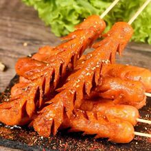 黄金脆皮烤肠批发路边摊油炸香肠烧烤淀粉肠煎鸡肉火腿肠零食面肠