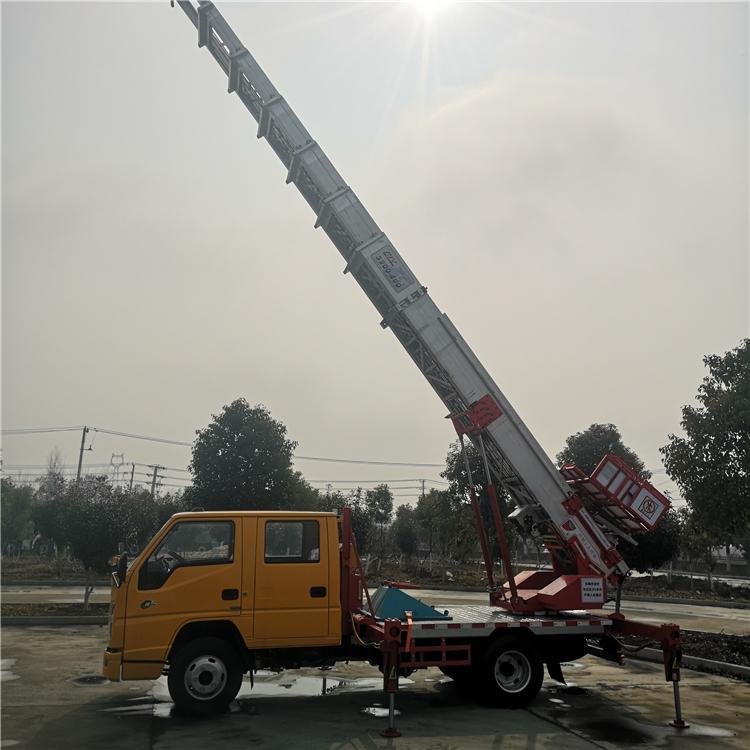供应高空作业云梯车32米装修升降车伸缩臂式高空上料搬家运输车