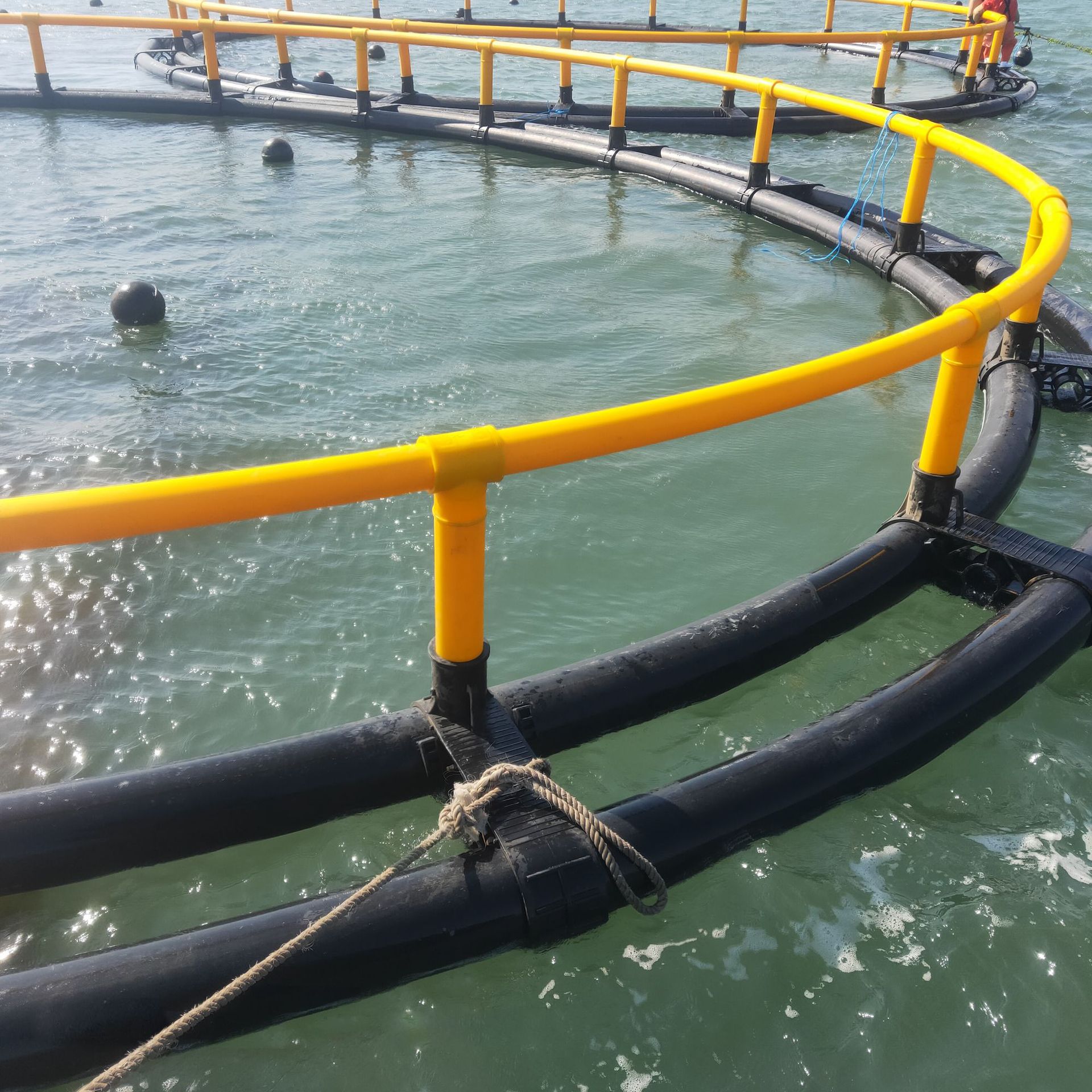 抗风浪深海养殖网箱 海洋牧场水库养鱼平台支架 聚乙烯pe管工字架