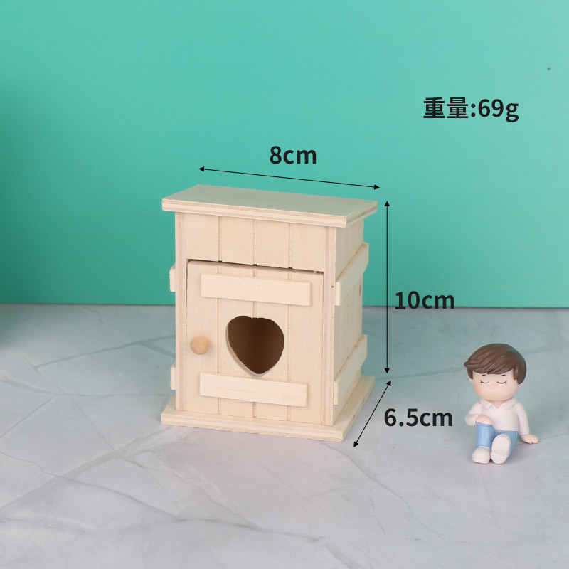 儿童涂鸦鸟笼罩diy木质鸟窝木质鸟窝拼接仿真户外鸟窝鸟屋批发