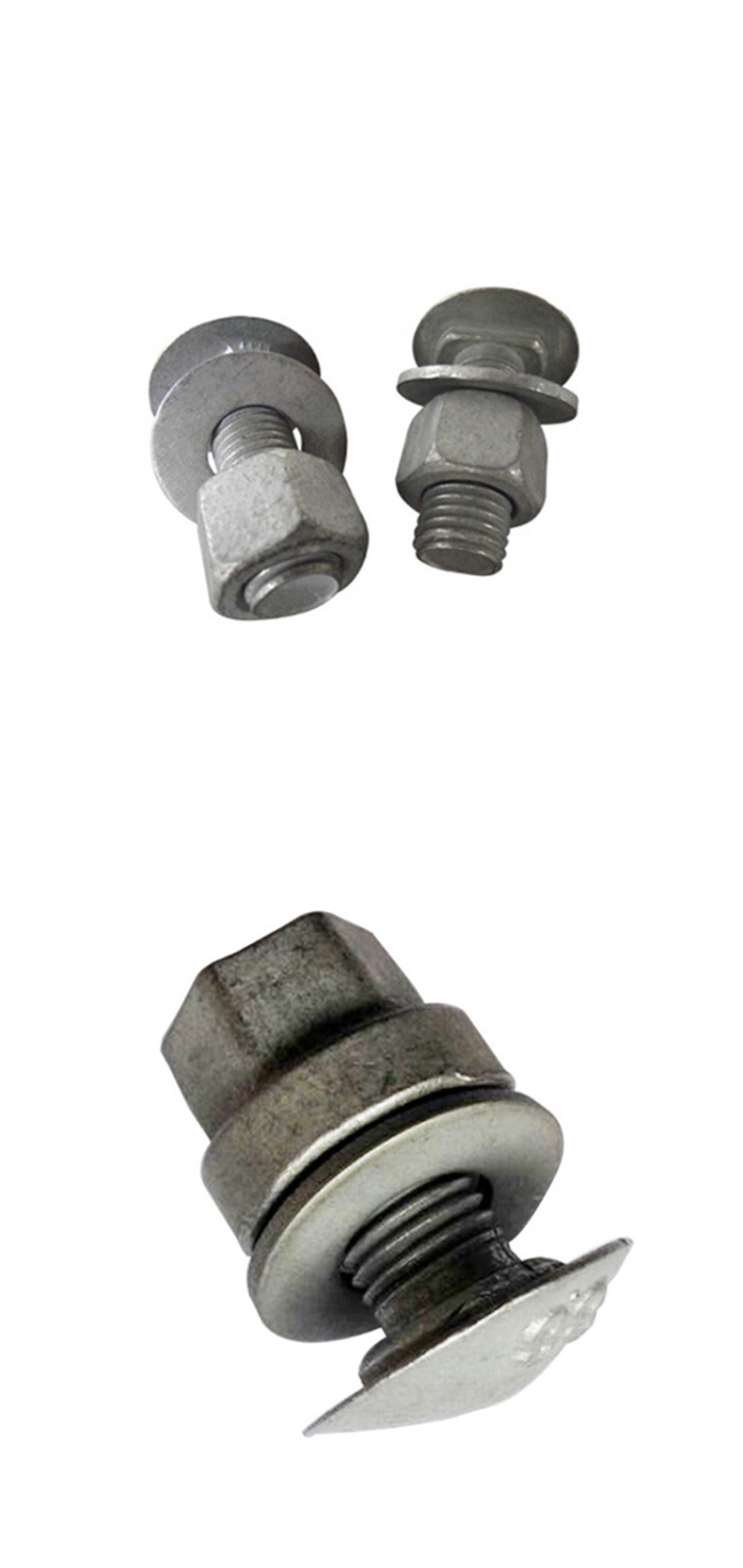 护栏螺栓 热镀锌护栏链接螺丝 桥梁配件螺丝 ab防盗喷塑护栏螺丝