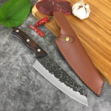 日式锻打女士小菜刀木柄切付鱼生料理刀牛肉切片刀西式主厨厨师刀
