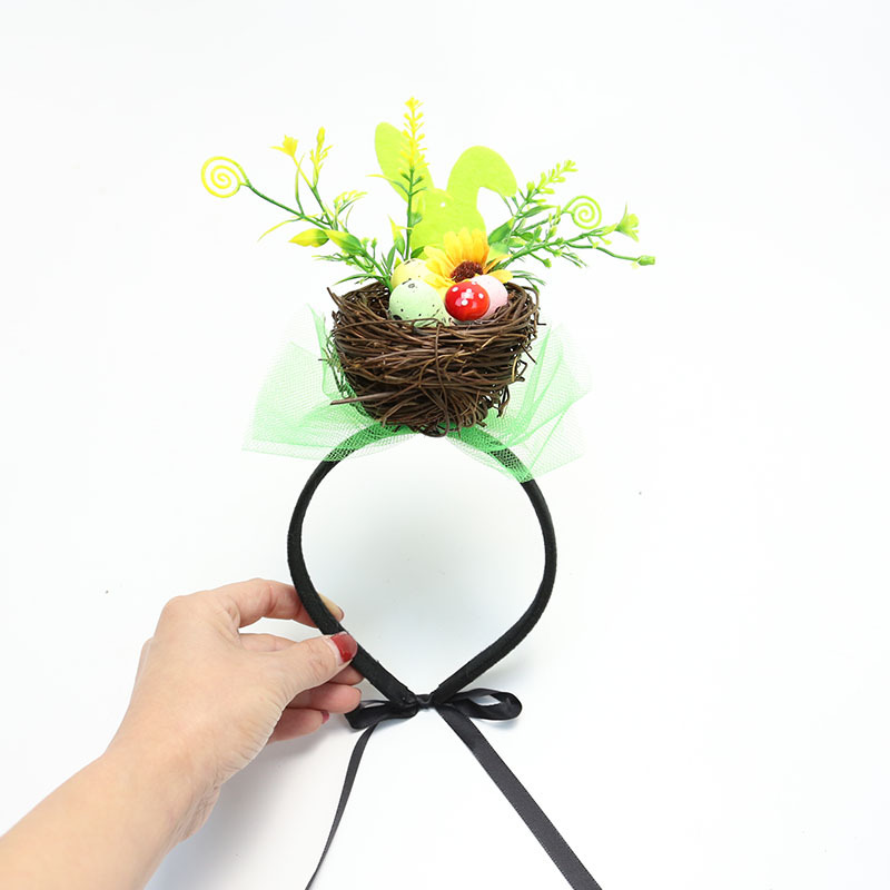 Zilin Cross-Border New Easter Party Headdress Cos Dress up Creative Headband Rabbit Bird Nest Decorative Head Hoop