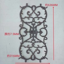 铁柱柱铁花纹装饰铁艺牌匾配件正方形花柱配件双面花样铁艺立柱