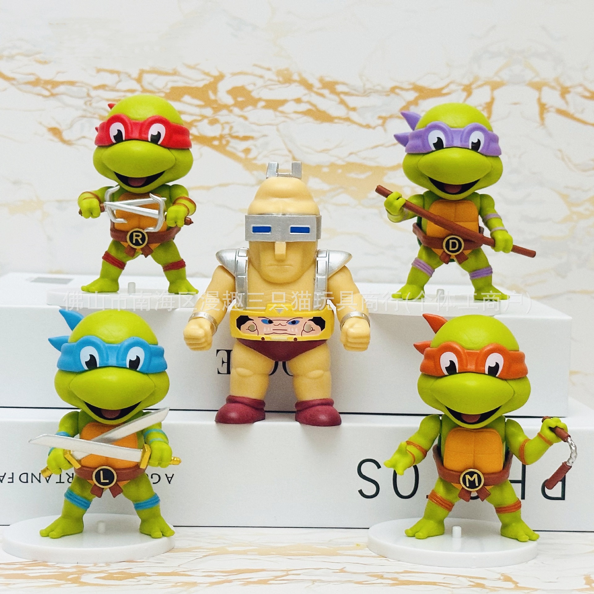 跨境忍者神龟手办红豆冰蓝霹雳新奇士紫菜包忍者神龟动漫手办摆件
