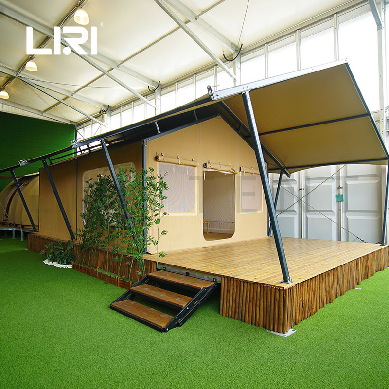 户外人字顶游牧酒店帐篷 坡面顶景区营地野奢帐篷 酒店篷房厂家