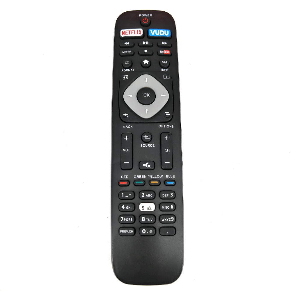 适用于飞利浦电视遥控器 nh500up 4k smart tv 433遥控器 netflix