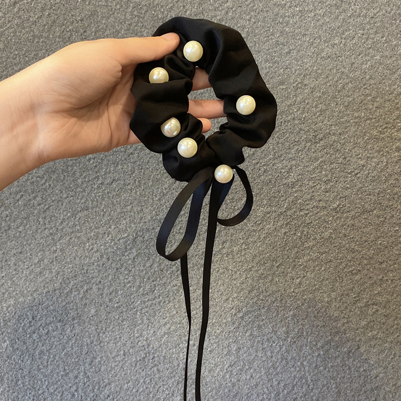 韩国丝带扎头绳2021新款蝴蝶结头饰女简约气质大肠发圈时尚发饰品