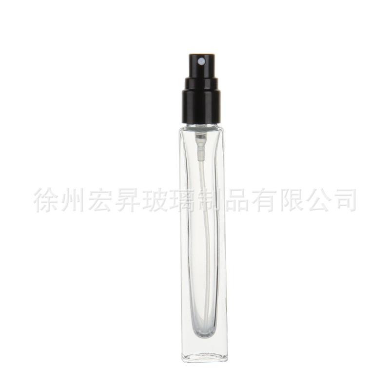 10ml Square Tube Bottle Transparent Glass Ball Bottle Portable Travel Press Spray Bottle Perfume Sub-Bottles Suit