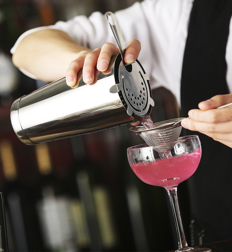美式加底波士顿摇酒壶套装 摇酒器 波士顿调酒器酒吧双手摇壶酒具