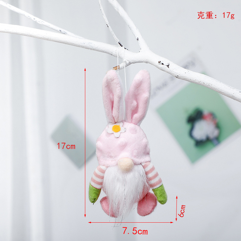 Hong Kong Love Easter Rabbit Ground Essence Dwarf Desktop Small Pendant Cartoon Doll Holiday Scene Layout Decoration