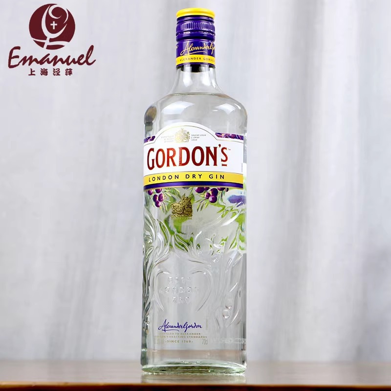 哥顿金酒Gin酒700ml杜松子酒伦敦干味毡酒琴酒调酒基酒进口洋酒
