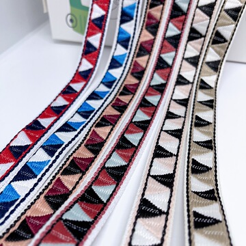 提花织带少数民族三角形菱形娃衣汉服手工花边服装辅料裙边