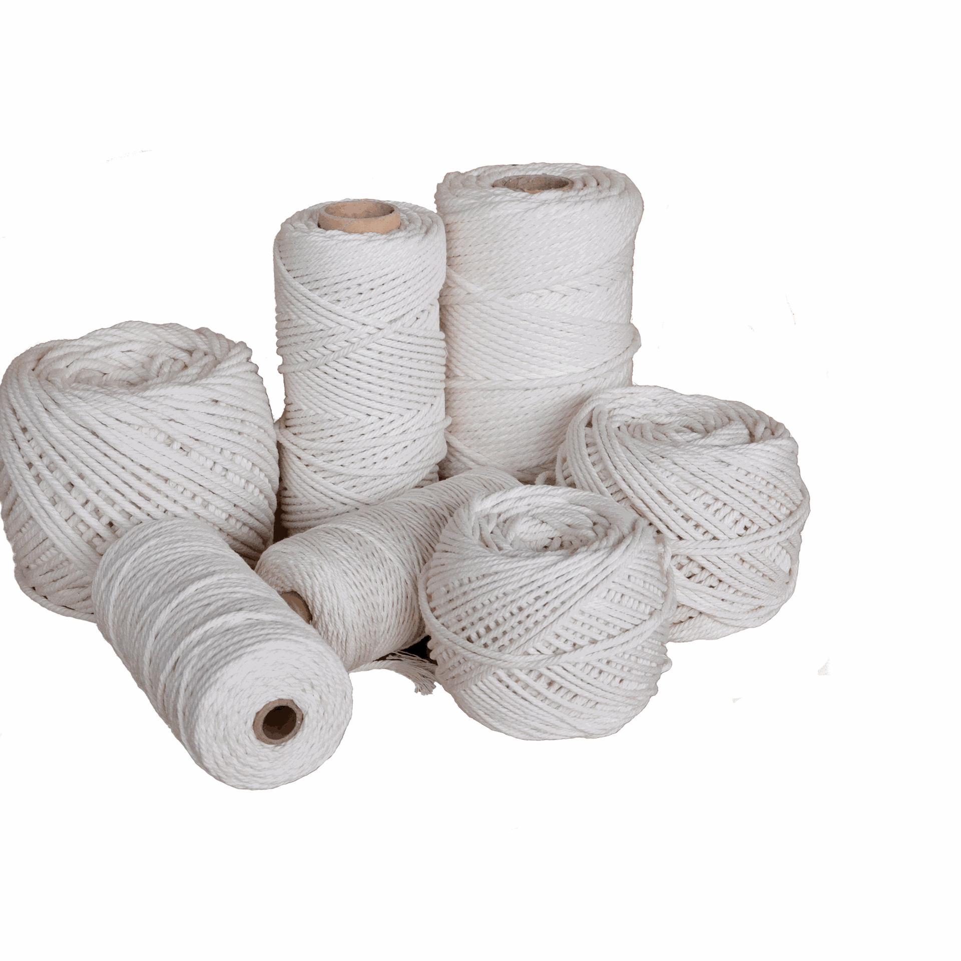 米白色棉绳3/4/5mm毫米吊牌棉绳包粽子线棉手工DIY编织挂毯棉线绳
