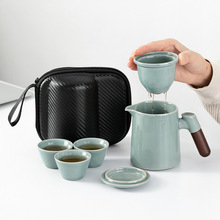 便携式旅行茶具小套装户外随身单人功夫泡茶壶茶杯简易露营快客杯