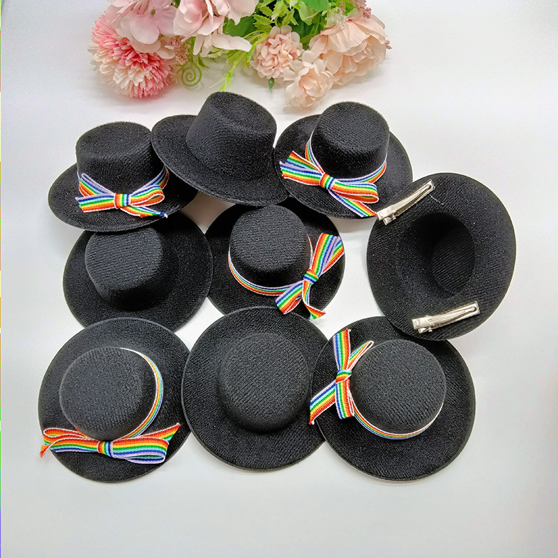 工厂新款玩偶玩具摆件发饰帽diy手工萌娃迷你宠物小帽子公仔布帽