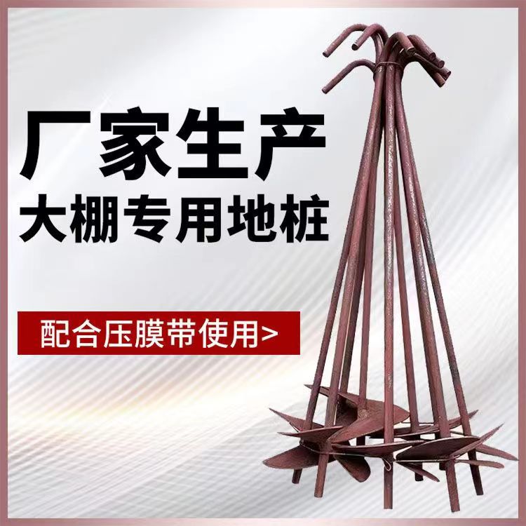 大棚固定配件地锚钉钢筋拉线地钩螺旋地锚地钩地钻压膜绳地桩