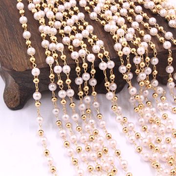 异域风情保色4mm珍珠手工链条 项链手链发簪头饰流苏配件-阿里巴巴