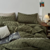 Retro Green Bubble Four piece suit Cotton pure cotton Light extravagance sheet Quilt cover Simplicity Nordic bedding