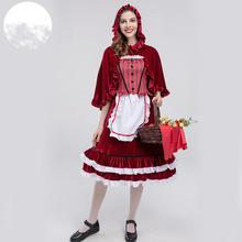 新款经典cosplay小红帽公主服 城堡女王装 万圣节服表演服装批发