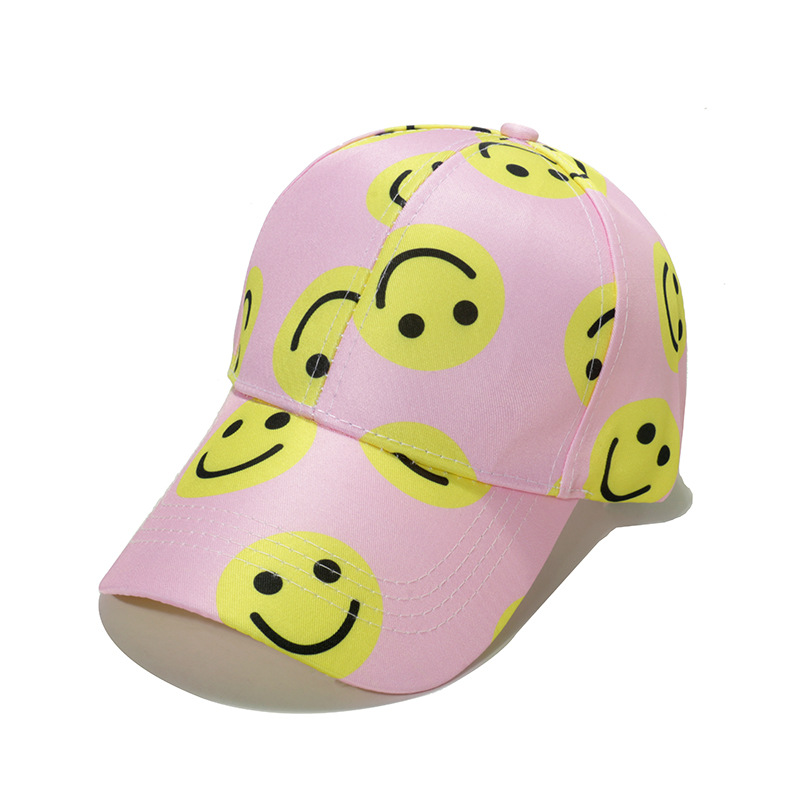 2024 Spring/Summer New Peaked Cap Sun-Proof Sun Hat Japanese and Korean Style Trendy All-Matching Smiley Baseball Cap Women