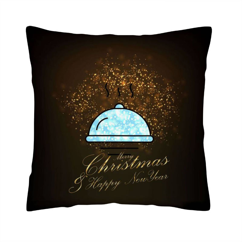 2022 New Cross-Border Christmas Pillow Living Room Home Sofa Cushion Cover Super Soft Printed Pillowcase Bedroom Cushion