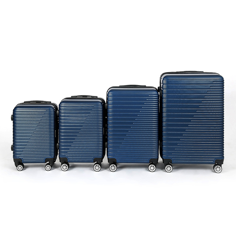 Factory Direct Supply ABS Boarding Bag Luggage Trolley Case Luggage Four-Piece Set Finished Universal Wheel Customizable Logo