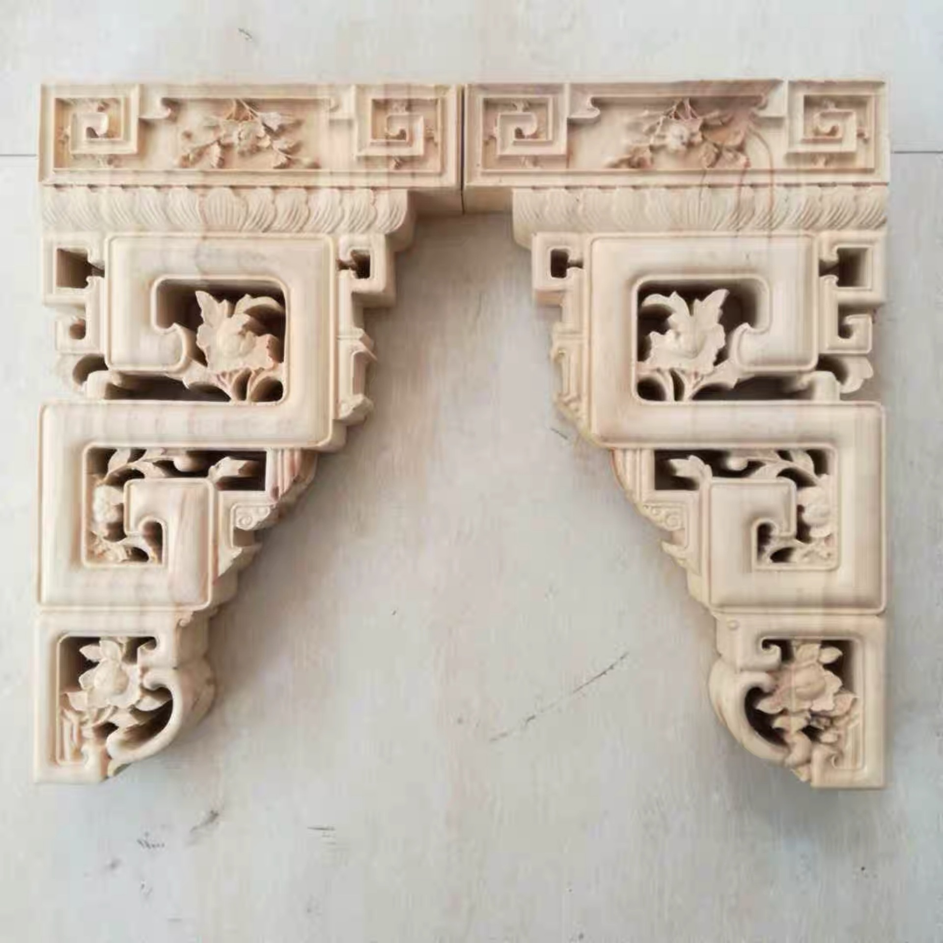 东阳木雕定制仿古实木牛腿古建筑角花