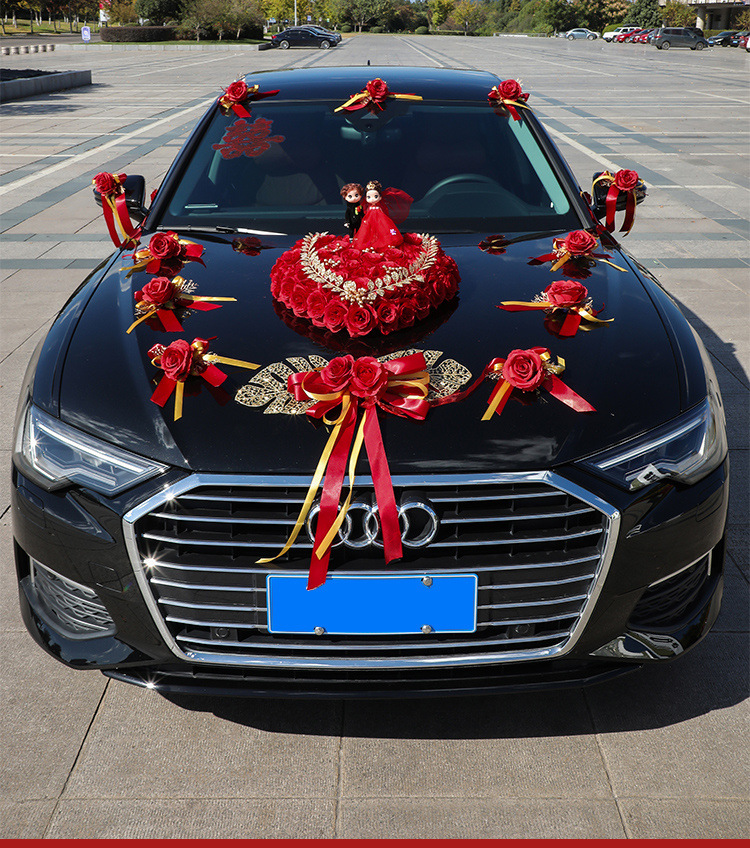 商品描述规格金枝玉叶【皇冠款】婚车装饰套装,金玉良缘【婚车装饰