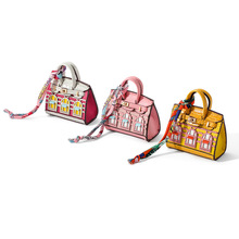 迷你铂金包挂件H-48圣诞款创意小房子耳机包车钥匙扣吊饰摆件娃包