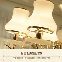 欧式工业风玻璃灯罩吊灯全屋组合客厅灯家用公主卧室灯具