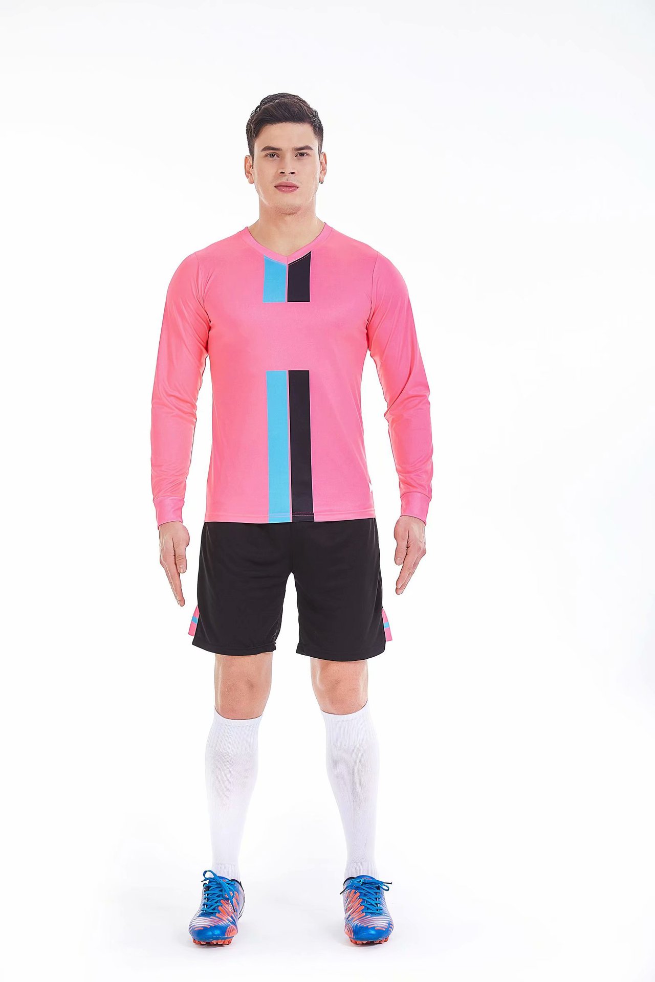 批发光板长袖足球训练服秋冬运动比赛套装跨境足球球衣队服jersey