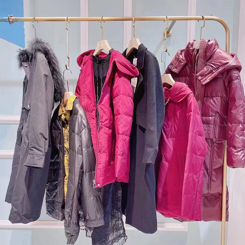 珂尼莎蔓22冬小资风格时尚羽绒服连衣裙专柜撤柜实体直播货源批发