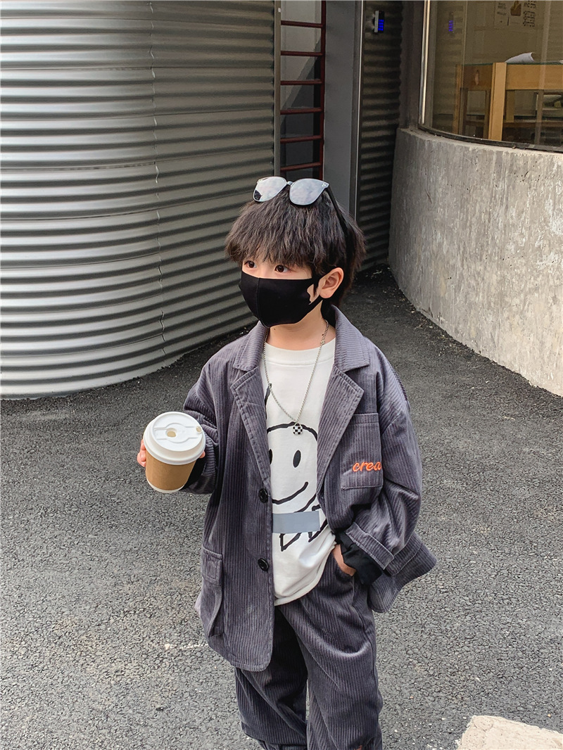 童装儿童西装套装春秋季2022新款中小童西服小孩帅洋气男童春装潮