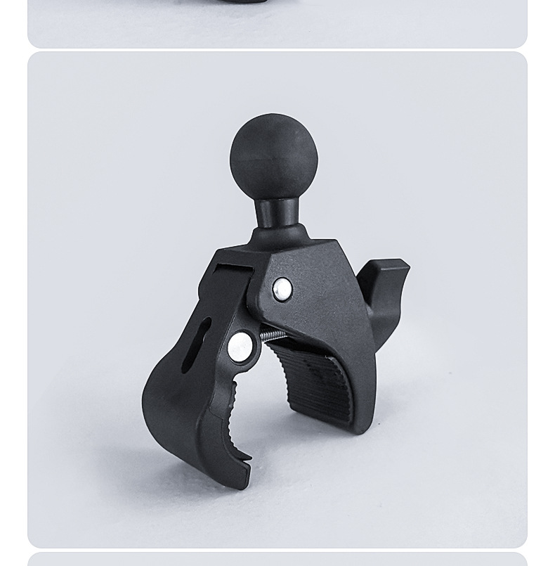 1英寸大球头大力蟹钳夹 导航摩托车圆管固定座 测量测绘快拆支架