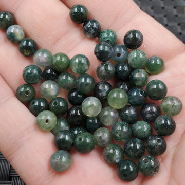 玉石散珠水草玛瑙圆珠散珠diy手链项链编织珠玉髓散珠配件珠子