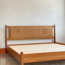 特价实木藤编床卧室1.5米樱桃木单人床1.8米双人床1.35米红橡木床