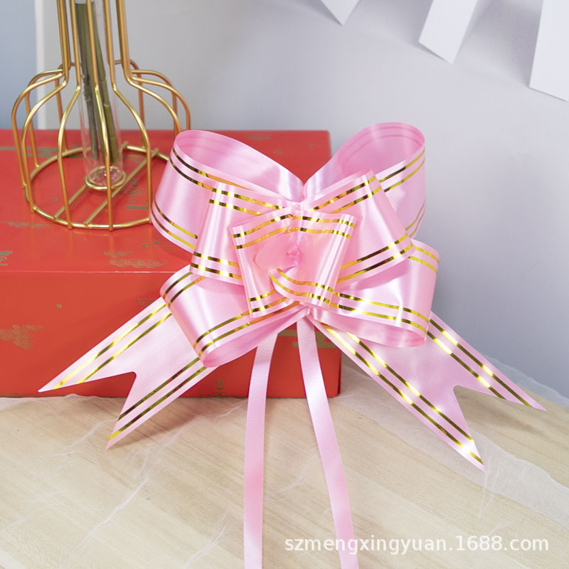 50mm生日婚庆节日礼品礼物手拉花蝴蝶结丝带彩带婚车婚房装饰花结