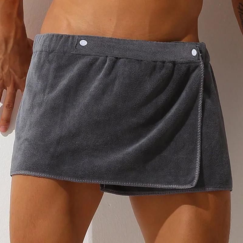 Stall Wholesale Men's Bath Skirt Wearable Bath Towels One Piece Dropshipping Cross-Border Microfiber Towel Quick-Drying Bath Skirt