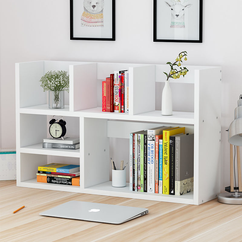简易书架置物架收纳桌上书柜子儿童学生办公电脑置物架柜子收纳架