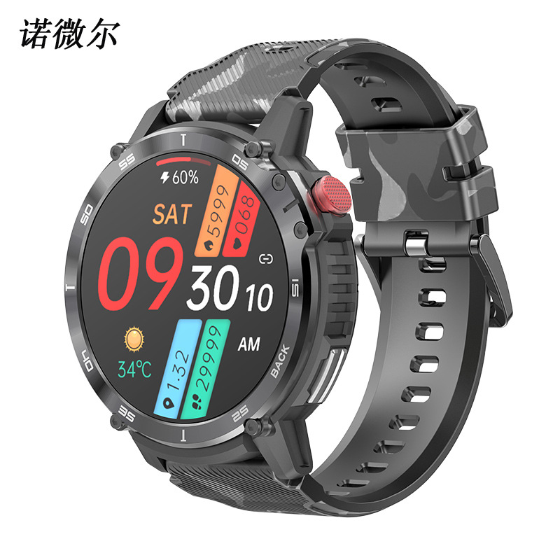 跨境户外防水C22智能手环手表1.6寸男士运动计步蓝牙通话心率血压