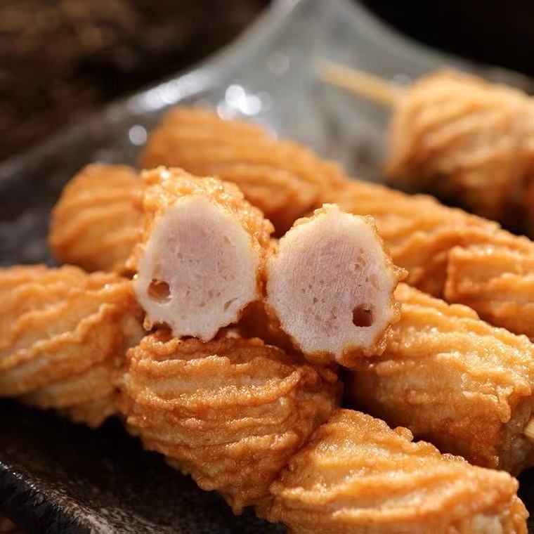 黄金包馅鱿鱼卷350g/10串 关东煮食材家庭火锅便利店商用鱼丸