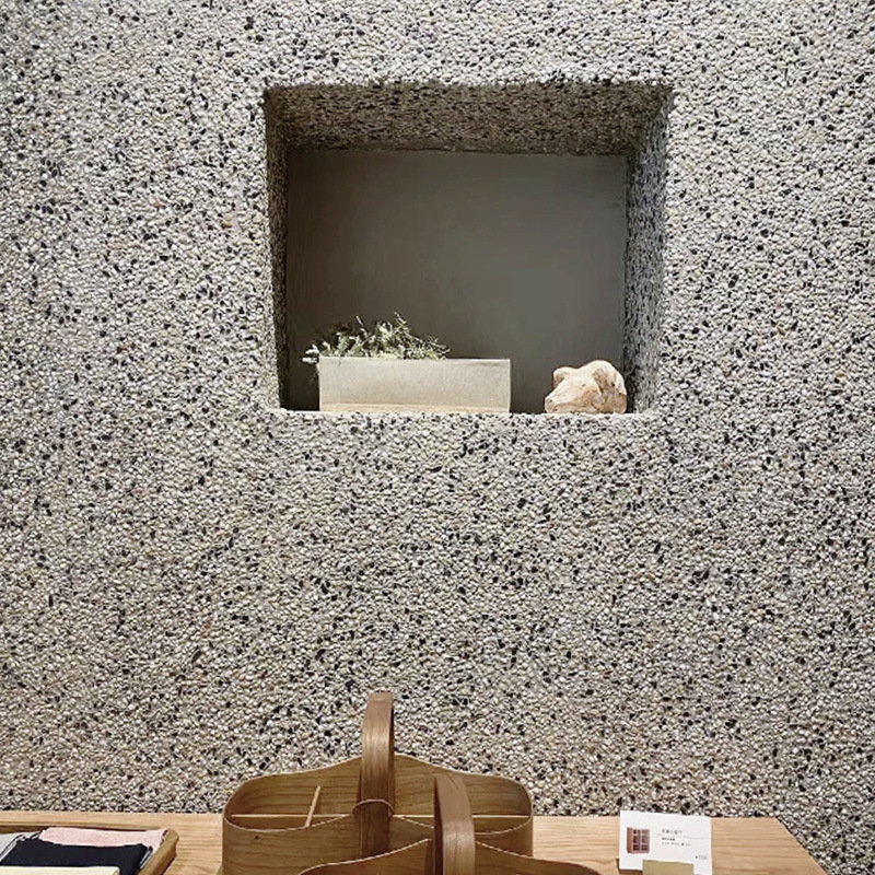 水刷石水洗石洗米石庭院铺路鹅卵石造景花园铺面地面外墙面涂料