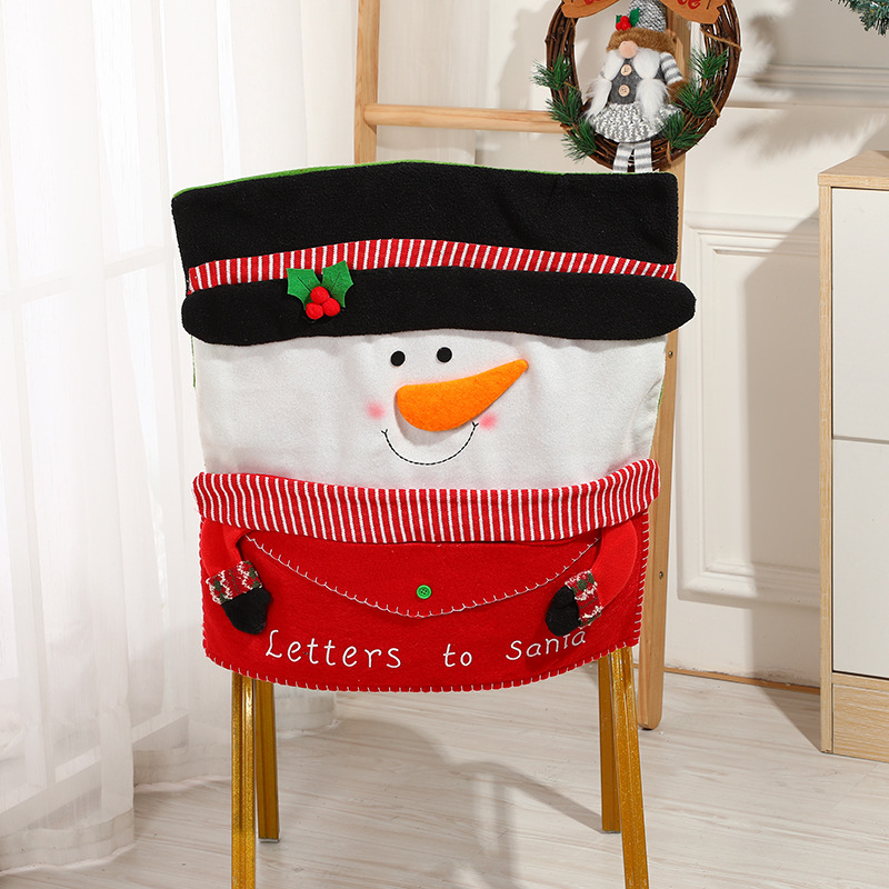 Factory Direct Sales Cross-Border Christmas Home Decorations Restaurant Decoration Cartoon Envelope Chair Cover Creative Chair Cover