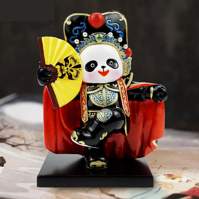 川剧变脸熊猫摆件成都旅游纪念品中国特色礼品出国送老外国潮礼物