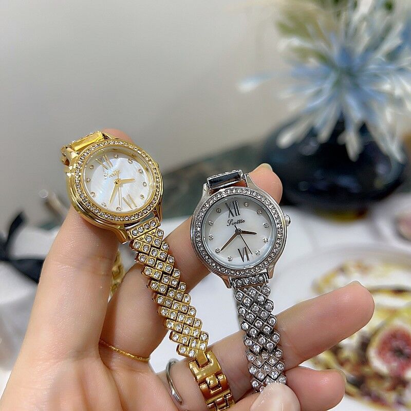 诗高迪小金表ins风时尚轻奢手表女气质手链表贝母面镶钻表带女表