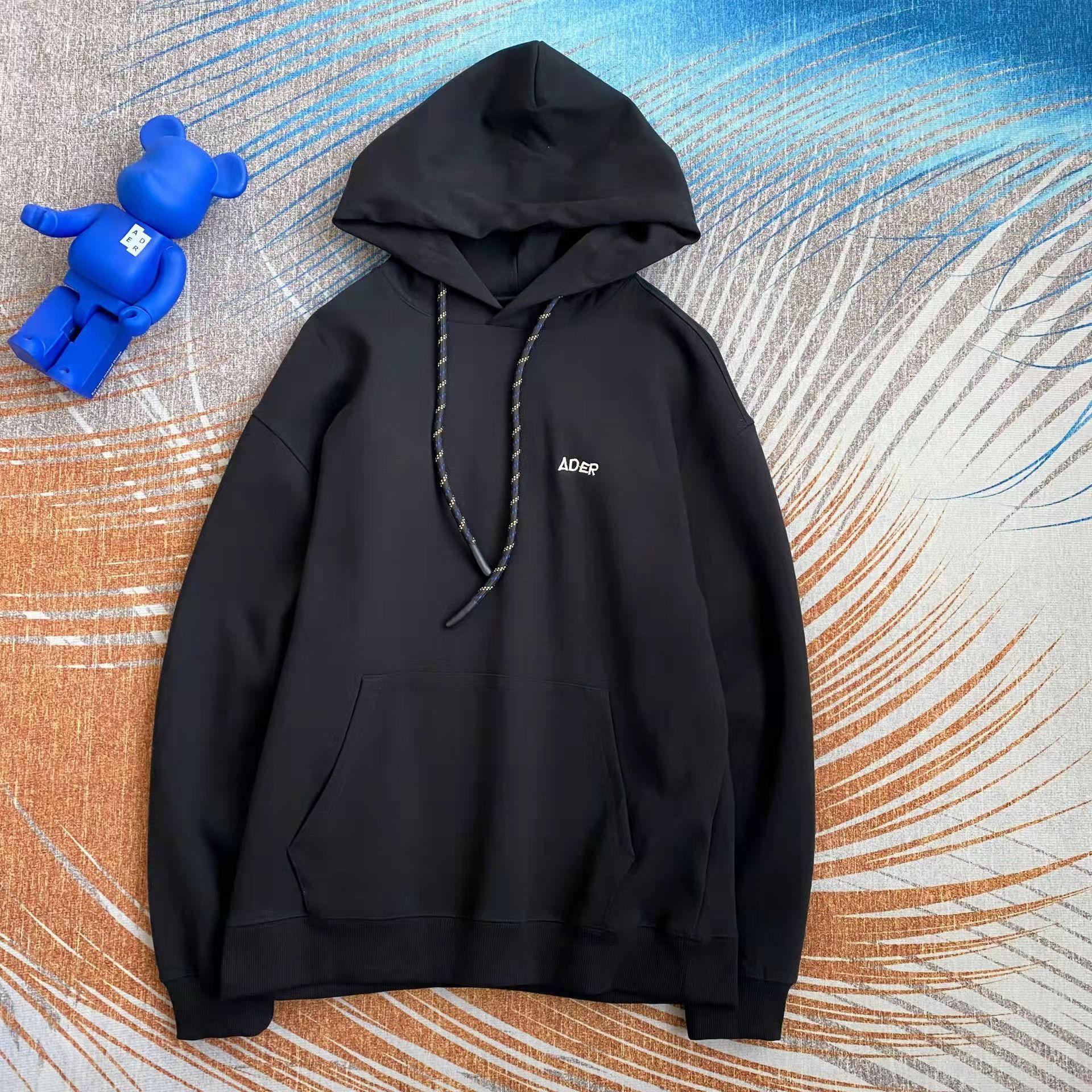 ader彩色抽绳连帽卫衣韩版潮牌男女同款帽衫宽松休闲情侣款上衣